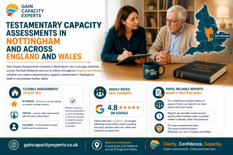 Testamentary Capacity Assessments in Nottingham and Across England and Wales
